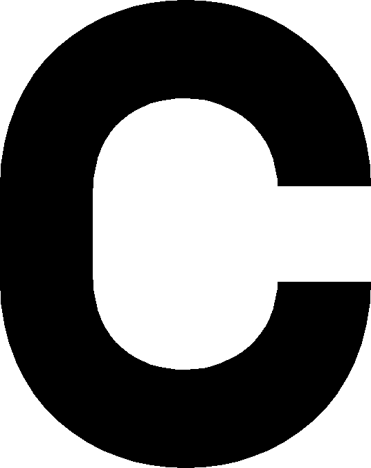 Letter C for eye test chart